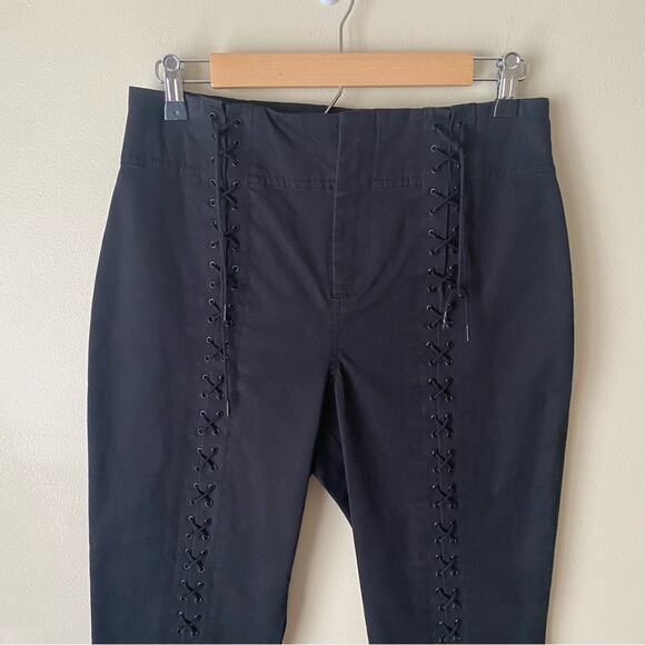 A.L.C. | Kerrigan Lace-up Skinny Leg Twill Ankle Pants Edgy Black Size 8 NWT - Picture 6 of 13